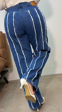 CELLO DENIM RECTO LINEA FLECOS