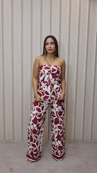 SET CHARLOTTE ESTAMPADO BURGANDY