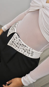 PANTALON NEGRO PRETINA BRILLOS