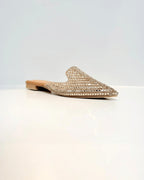 BALETA ALESSANDRA CON BRILLOS TAUPE