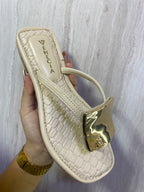 Ref. LUP26BEI SANDALIA PLANA BEIGE