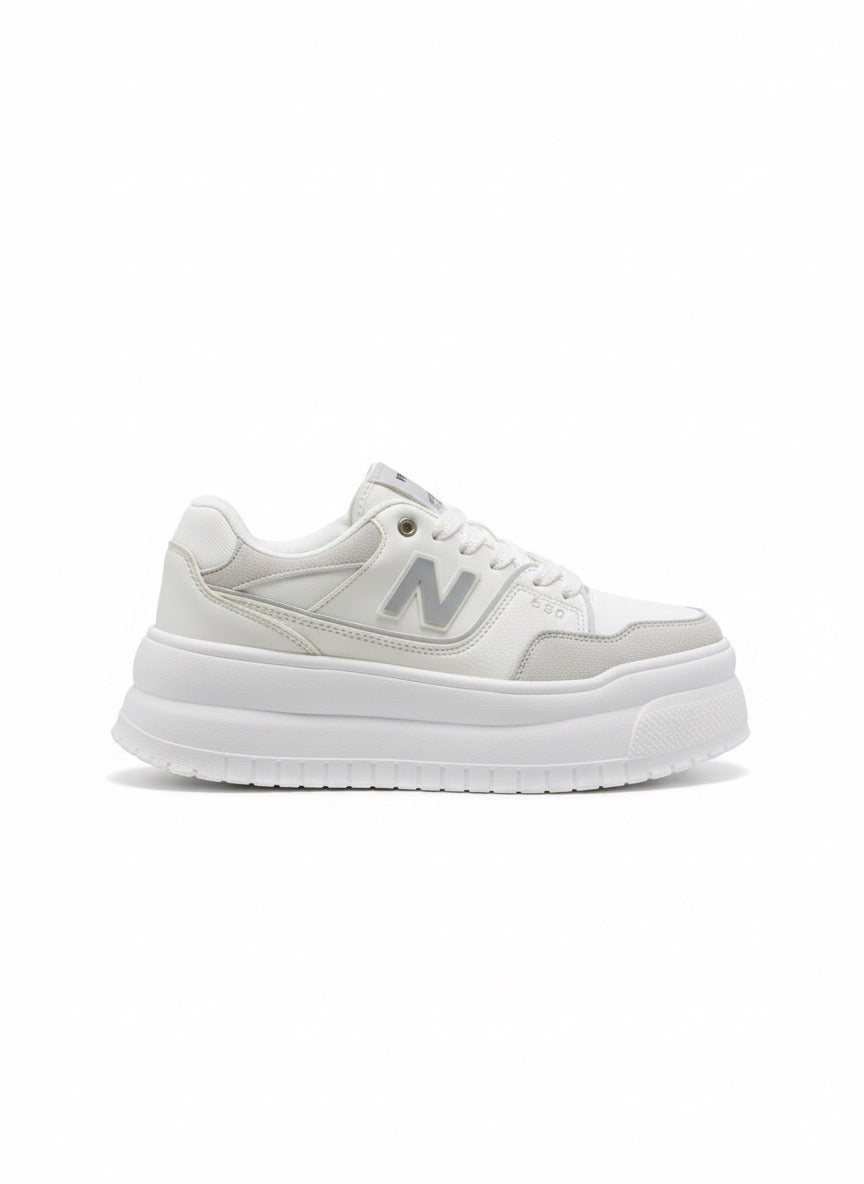 NA866BLA TENIS PLATAFORMA BLANCO GRIS
