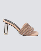 VAL404NUD SANDALIA DE TACON EN TIRAS DE PIEDRAS NUDE