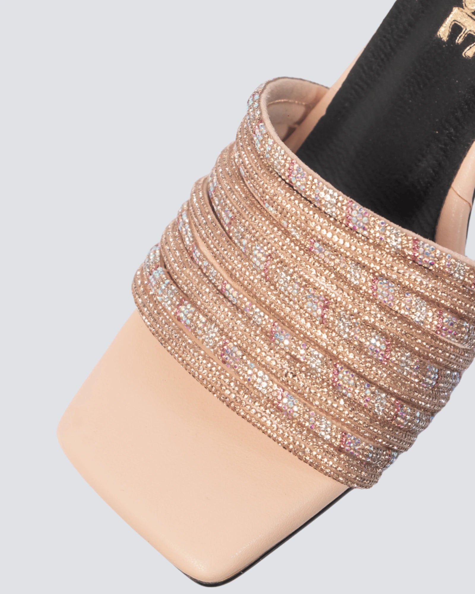 VAL404NUD SANDALIA DE TACON EN TIRAS DE PIEDRAS NUDE