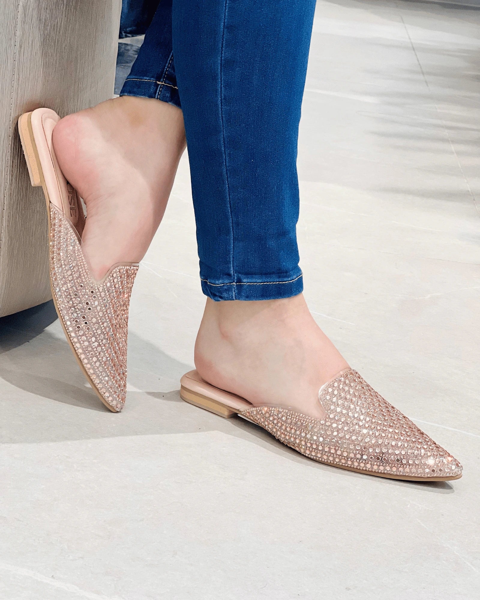 VAL412NUD MULE NUDE BRILLANTE GLAM