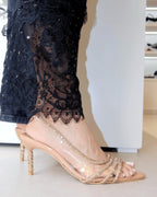 VAL402AMA SANDALIA DE TACON ELEGANTE CON DETALLES BRILLANTES CARAMELO