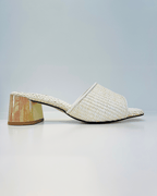 SANDALIA TACON TALCO TEJIDO ESTILO CHIC