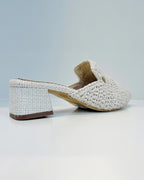 MULE TEJIDO TACON CUADRADO