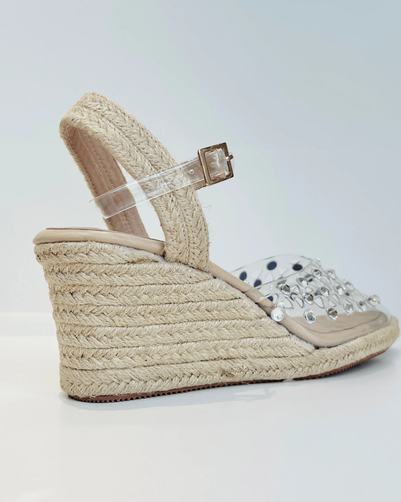 PLATAFORMA EN YUTE TRENZADO TAUPE