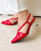 VAL414ROJ TACON ROJO DORADO BRILLOS