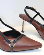 VAL415CAF TACON STILETO TACON  EN LINEA NEGRO CAFE