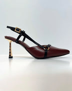 VAL415CAF TACON STILETO TACON  EN LINEA NEGRO CAFE