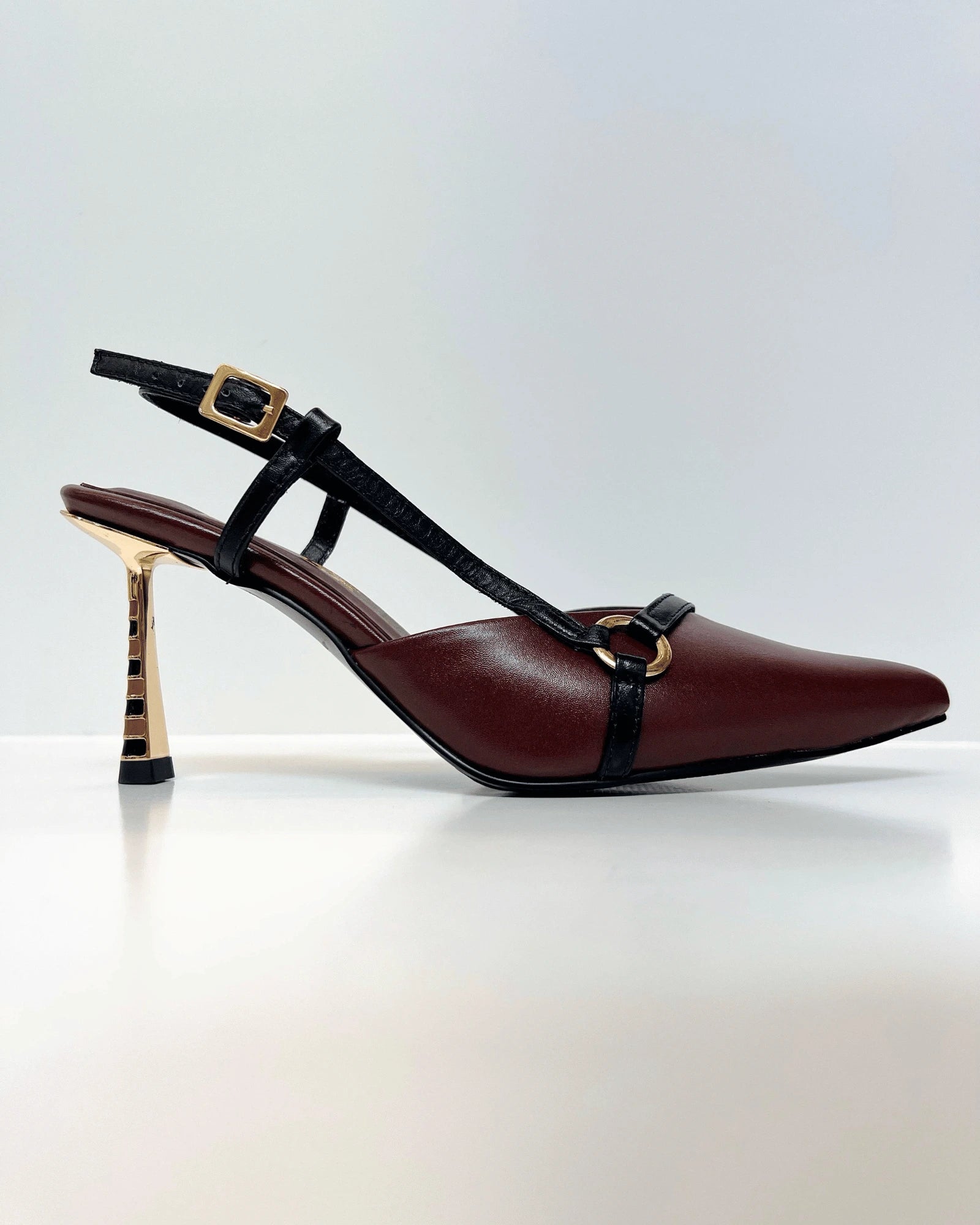 VAL415CAF TACON STILETO TACON  EN LINEA NEGRO CAFE