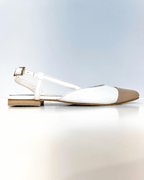 VAL247TAL BALETA EN CUERO TALCO TAUPE