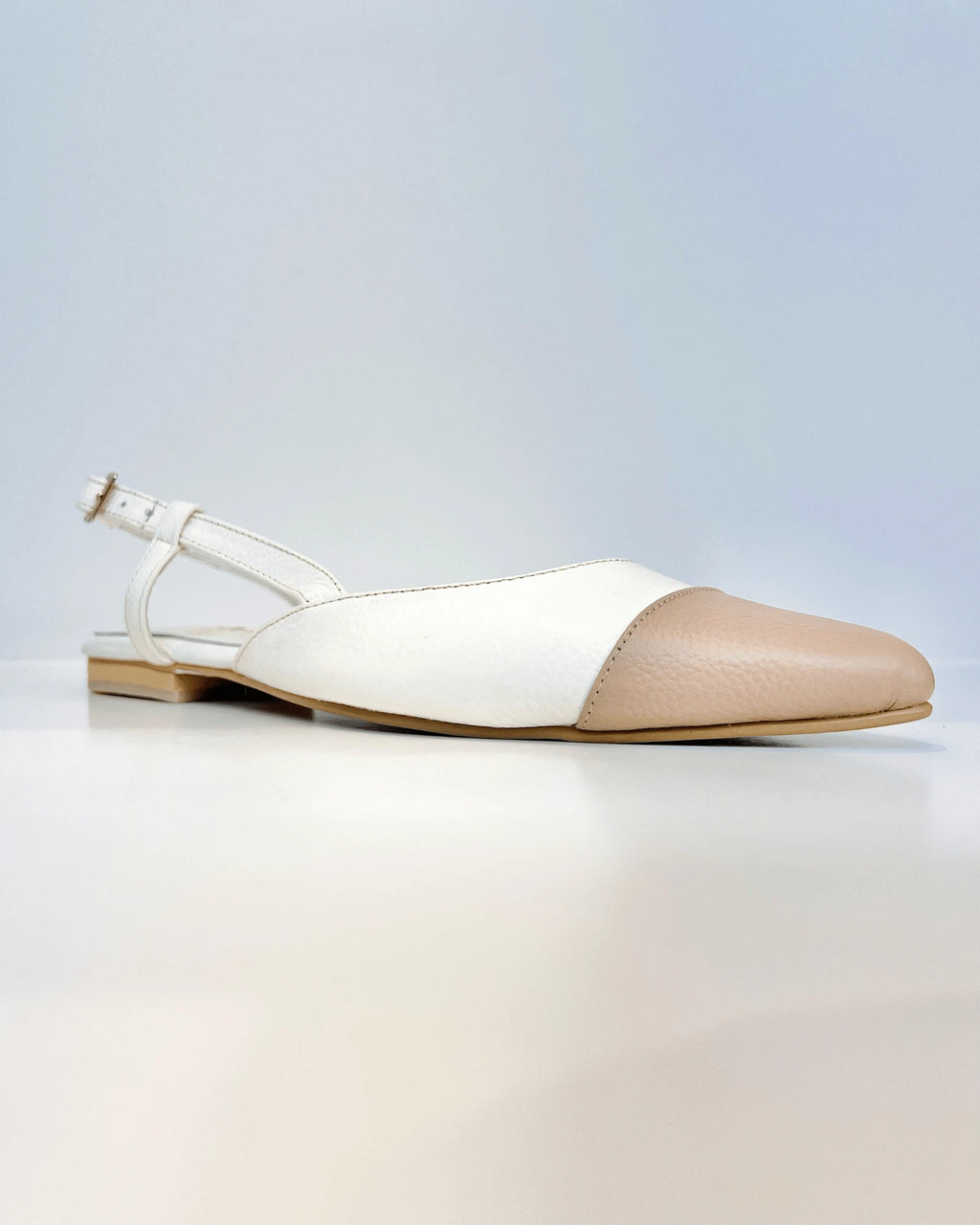 VAL247TAL BALETA EN CUERO TALCO TAUPE