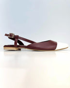 BALETA EN CUERO CHOCOLATE TALCO