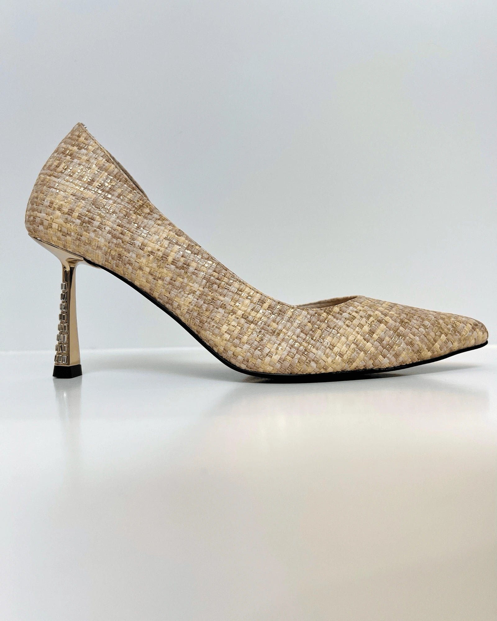 VAL410YUT TACON TEXTURIZADO YUTE CON BRILLOS