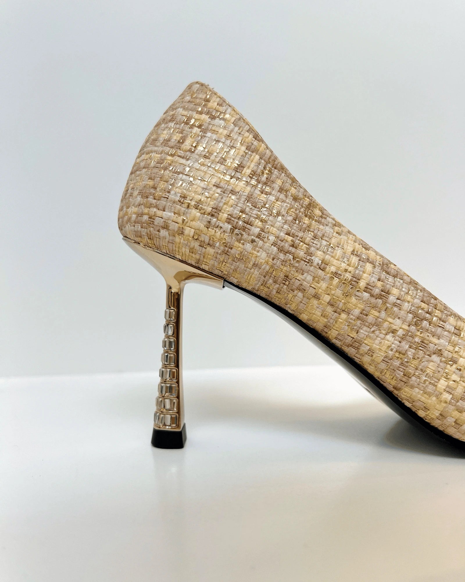 VAL410YUT TACON TEXTURIZADO YUTE CON BRILLOS