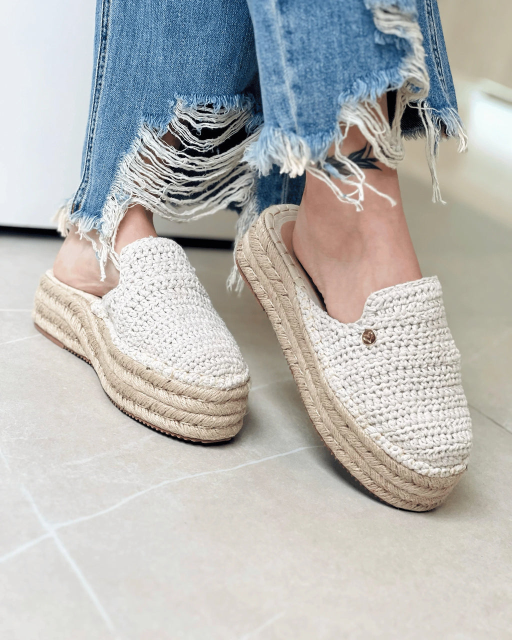 MULE PLATAFORMA TEJIDO TALCO