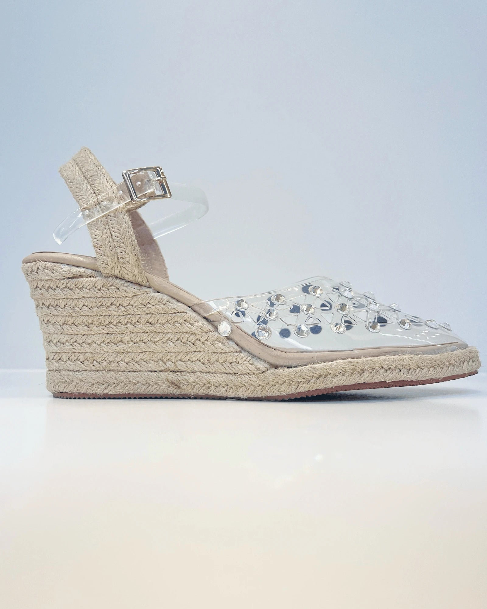 PLATAFORMA EN YUTE TRENZADO TAUPE