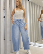DENIM RELAXED FIT TIRO ALTO