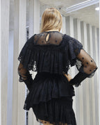 VESTIDO MINI EN TUL BORDADO