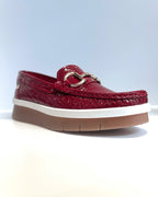 MOCASIN FOLIA ROJO