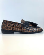 MOCASIN ANIMAL PRINT CON BORLAS