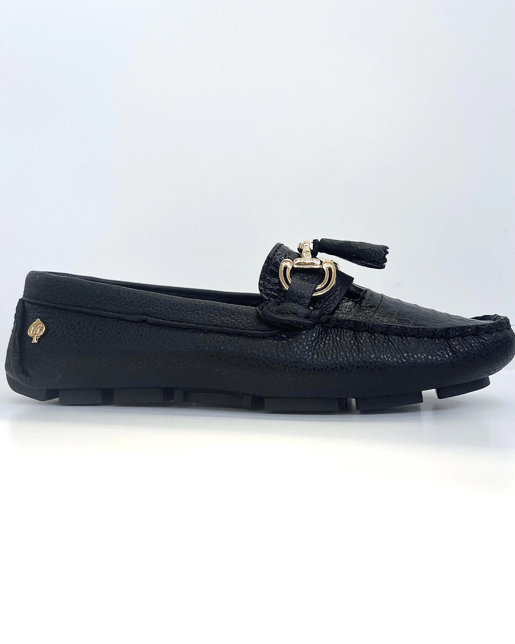 MOCASIN  NEGRO HERRAJE METALICO