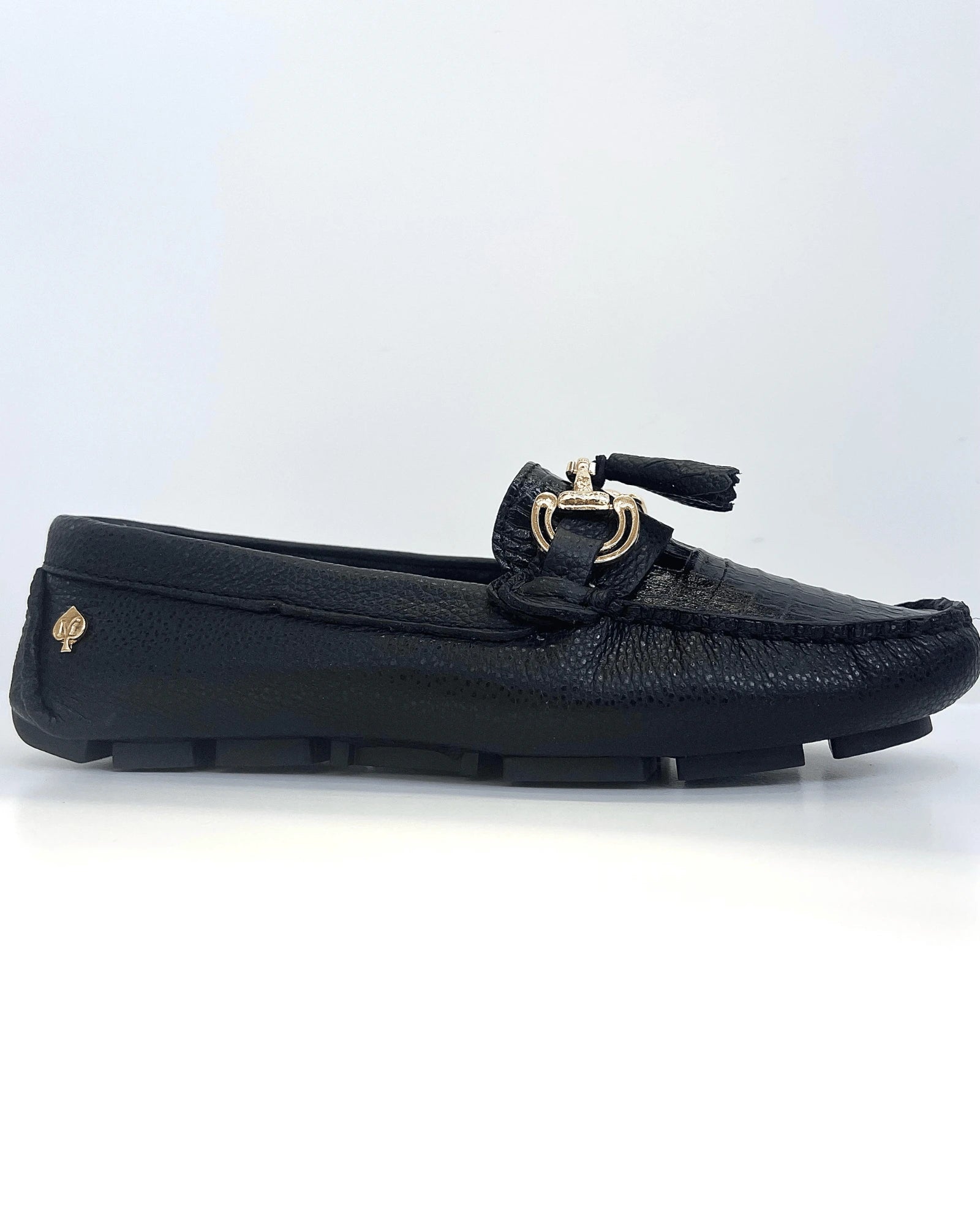 MOCASIN  NEGRO HERRAJE METALICO