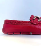 MOCASIN  ROJO HERRAJE METALICO