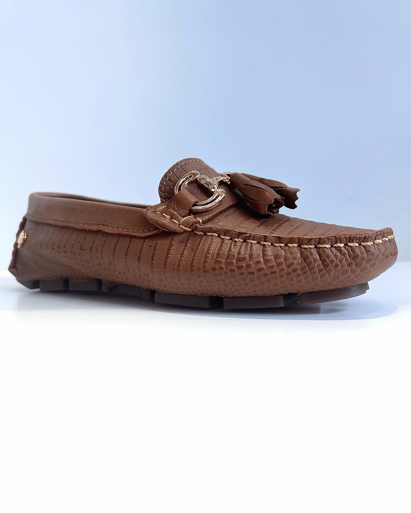 MOCASIN  MIEL HERRAJE METALICO