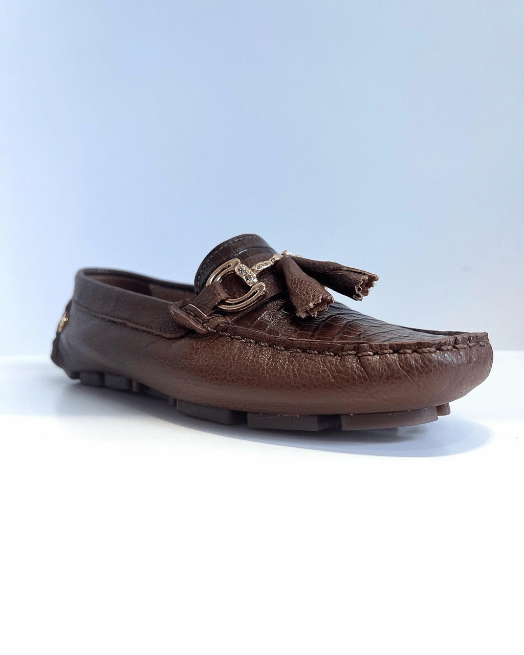 MOCASIN  CAFE HERRAJE METALICO