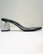 VAL407NEG SANDALIA DE TACON TRANSPARENTE