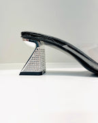 VAL407NEG SANDALIA DE TACON TRANSPARENTE