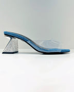 VAL407JEA SANDALIA DE TACON TRANSPARENTE EN DENIN