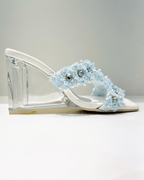 PLATAFORMA TACON CRISTAL APLIQUE CELESTE BORDADO