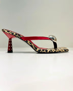 Val408ROJ SANDALIA DE TACON PIEDRAS ROJO