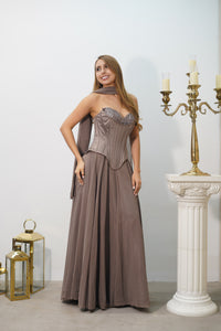 Vestido Éclat Taupe