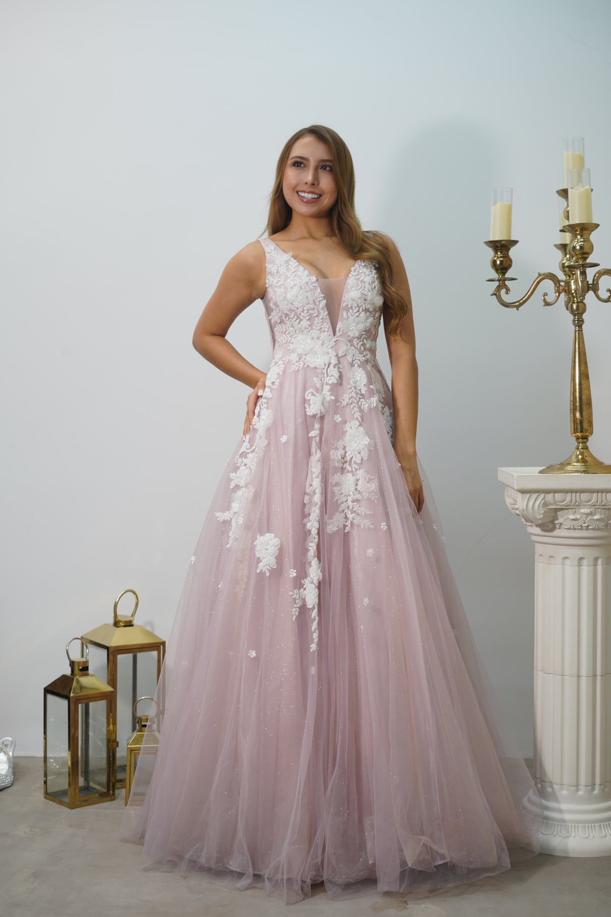 Vestido Rosé Lumière