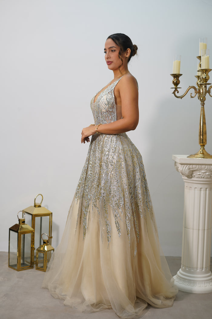 Vestido Golden Lumière