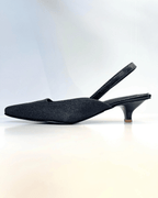 VAL367NEG TACON SLINGBACK EN SEDA NEGRO