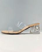 VAL400AMA SANDALIA DE TACON  MEDIO CON PIEDRA CAMEL