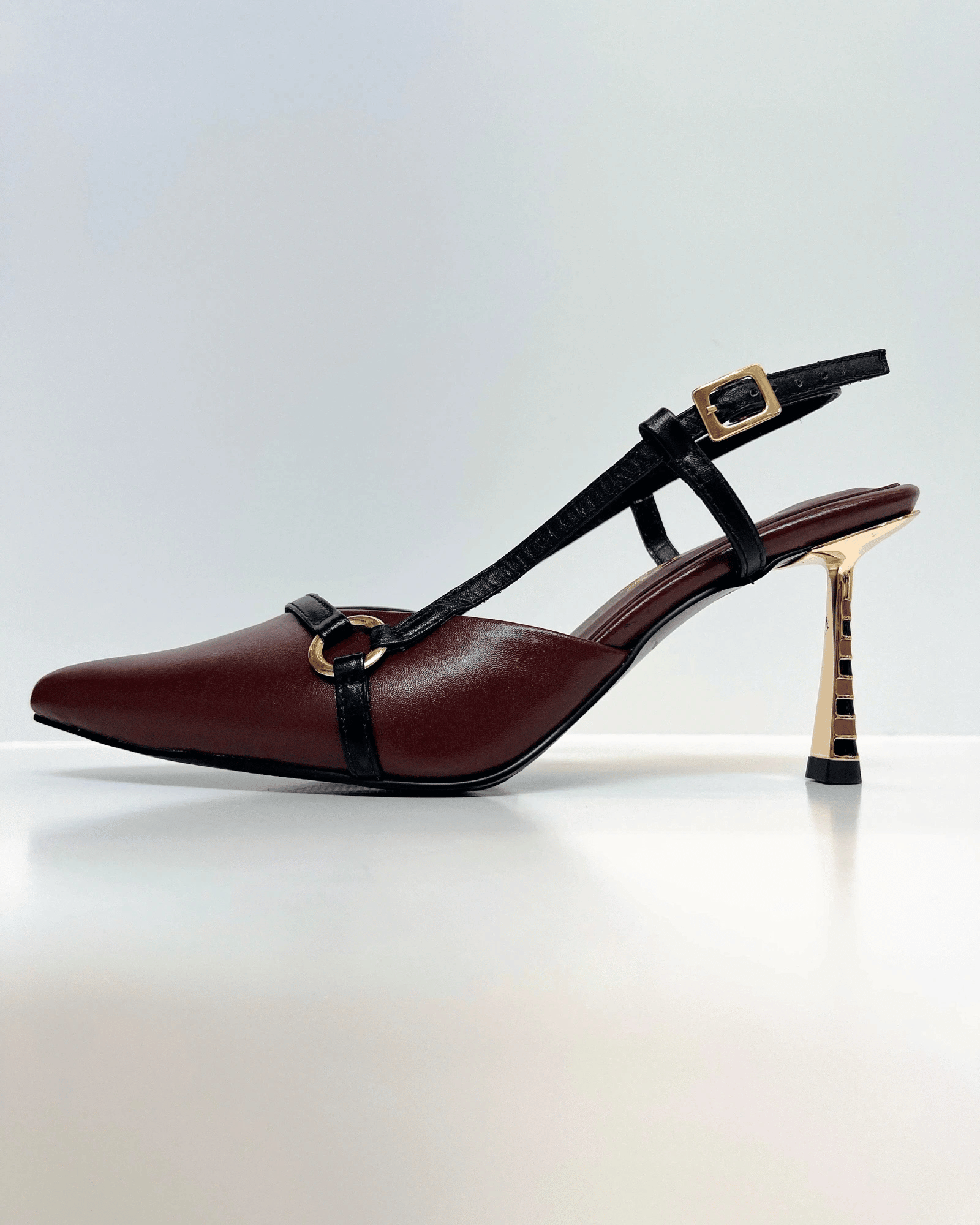 VAL415CAF TACON STILETO TACON  EN LINEA NEGRO CAFE