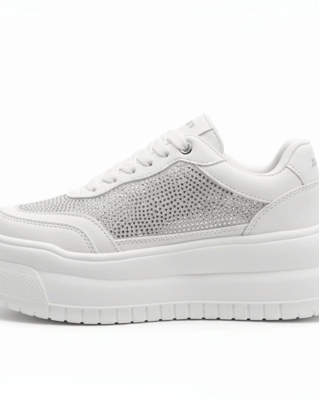 NA861BLA TENIS PLATAFORMA BLANCO CON BRILLOS
