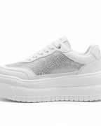 NA861BLA TENIS PLATAFORMA BLANCO CON BRILLOS