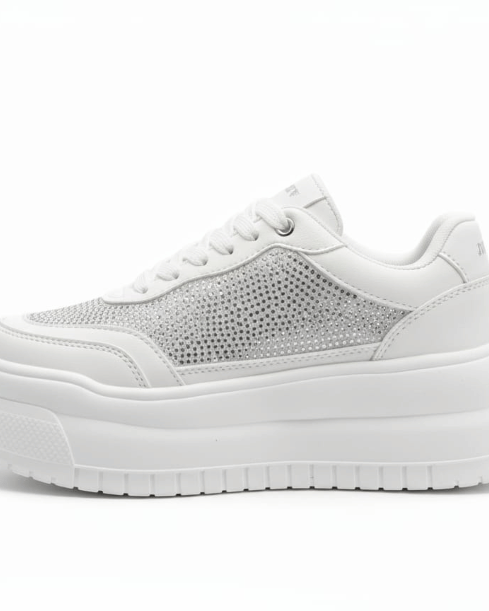 NA861BLA TENIS PLATAFORMA BLANCO CON BRILLOS