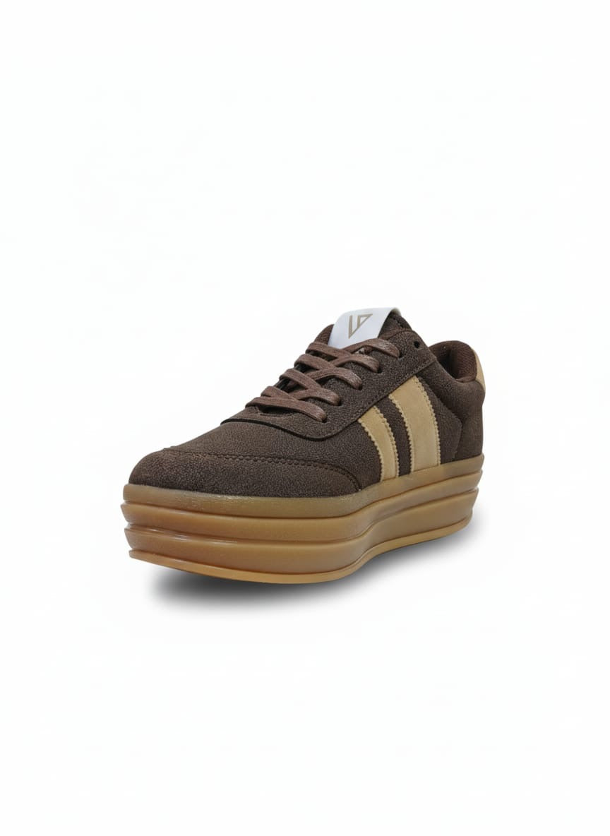 LO157CHO TENIS CUOCOLATE MIEL