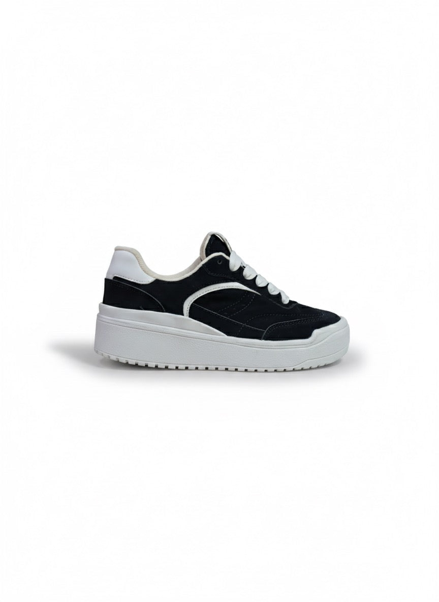 AQ362NEG TENIS URBAN NEGRO Y BLANCO