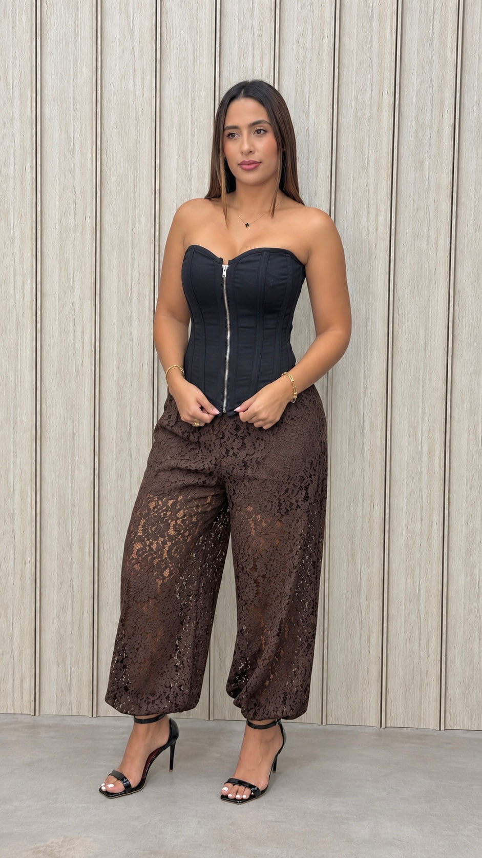 PANTALON  MAISON ALADINO MOKA